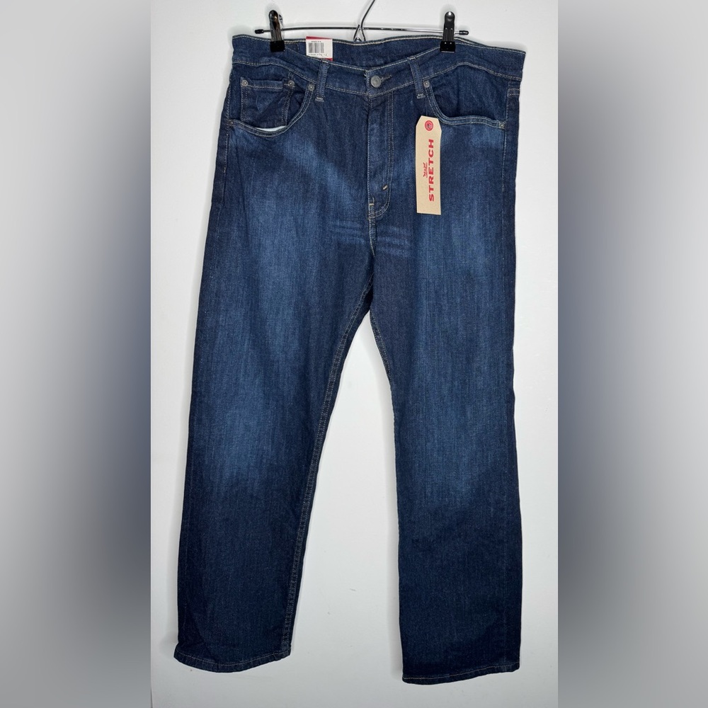 Levi’s 505 36x30 Dark Blue Jeans Denim Stretch Straight NWT New